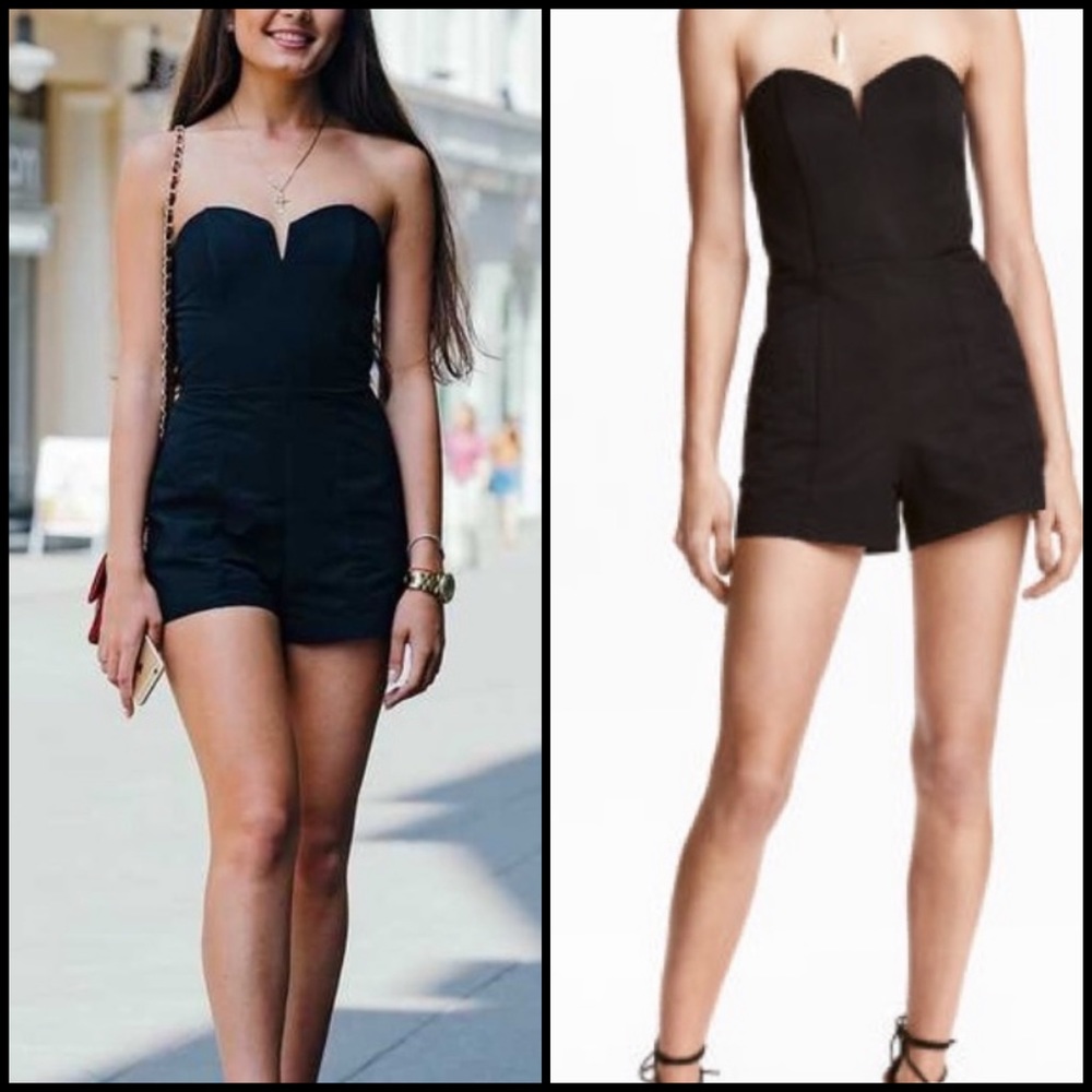 H & M Conscious Strapless Short Romper/Playsuit